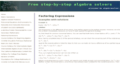 Desktop Screenshot of algebrasolver.com
